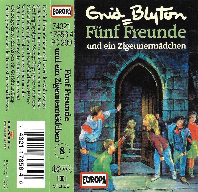 deutsches Hörspielcover: "Fünf Freunde und ein Zigeunermädchen"