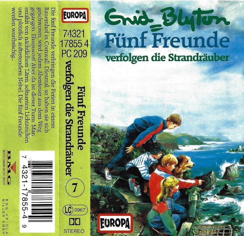 German radio-playcover: "Fünf Freunde verfolgen die Strandräuber"