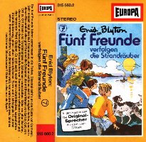 German radio-playcover: "Fünf Freunde verfolgen die Strandräuber"