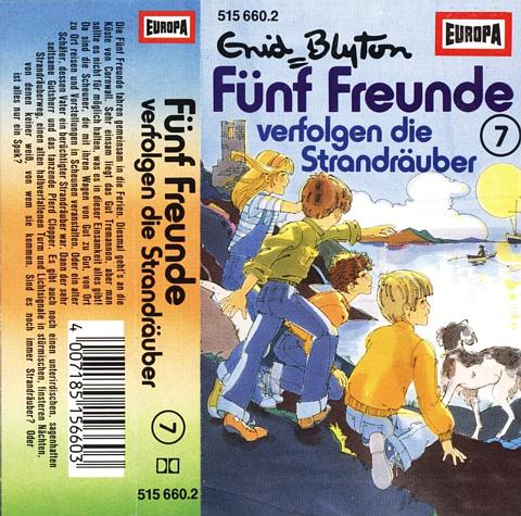 German radio-playcover: "Fünf Freunde verfolgen die Strandräuber"