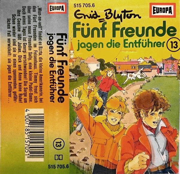 German radio-playcover: "Fünf Freunde jagen die Entführer"