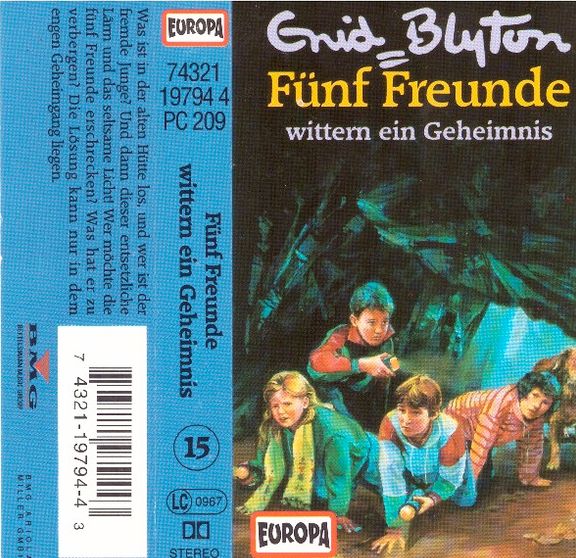 German radio-playcover: "Fünf Freunde wittern ein Geheimnis"
