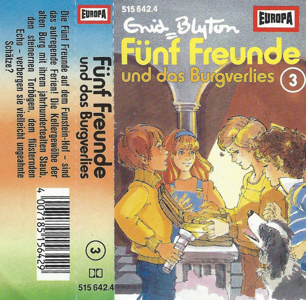 German radio-playcover: "Fünf Freunde und das Burgverlies"
