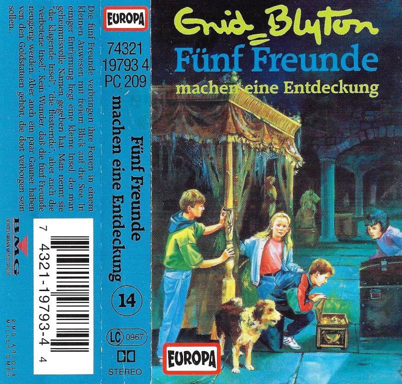 German radio-playcover: "Fünf Freunde machen eine Entdeckung"