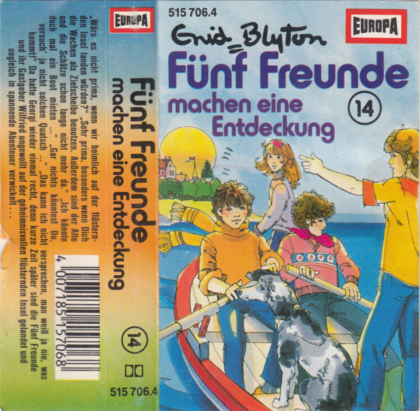 German radio-playcover: "Fünf Freunde machen eine Entdeckung"