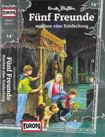 German radio-playcover: "Fünf Freunde machen eine Entdeckung"