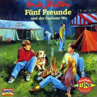 German radio-playcover: "Fünf Freunde und der Zauberer Wu"
