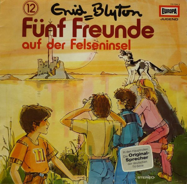German LPcover: "Fünf Freunde auf der Felseninsel"
