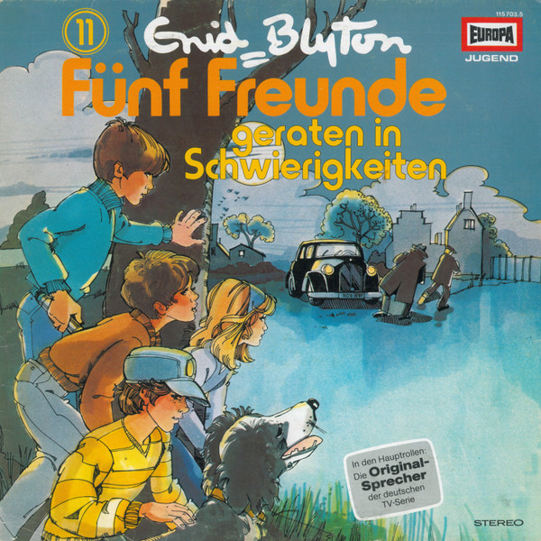 German LPcover: "Fünf Freunde geraten in Schwierigkeiten"