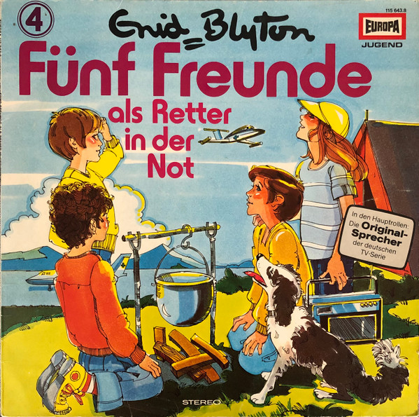 deutsches Langspielplatte - LPcover: "Fünf Freunde als Retter in der Not"