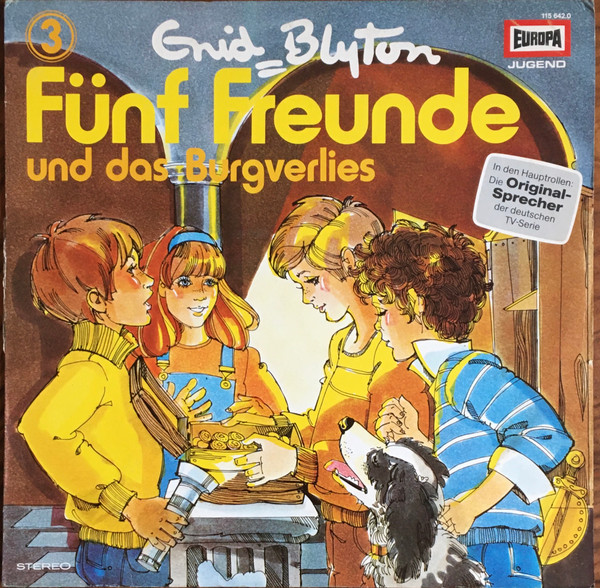 German LPcover: "Fünf Freunde und das Burgverlies"