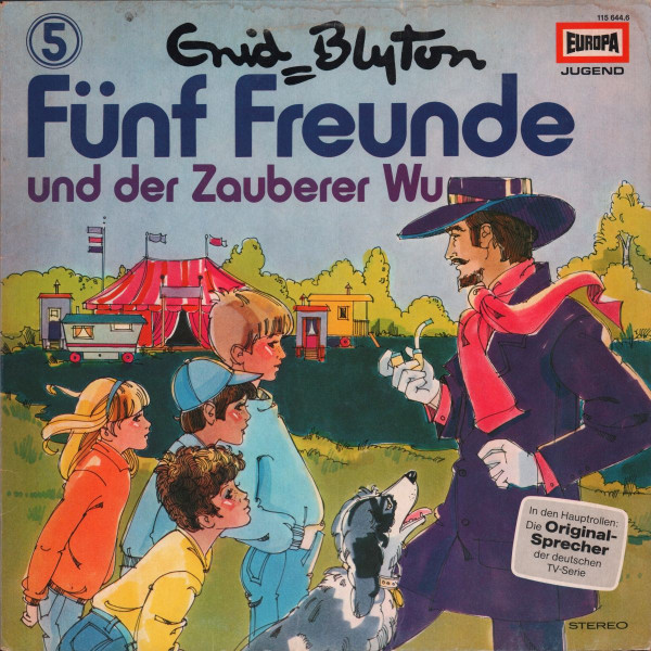 German LPcover: "Fünf Freunde und der Zauberer Wu"