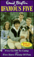 englisches Videocover der 1996er TV-Serie: "Five go off to camp"
