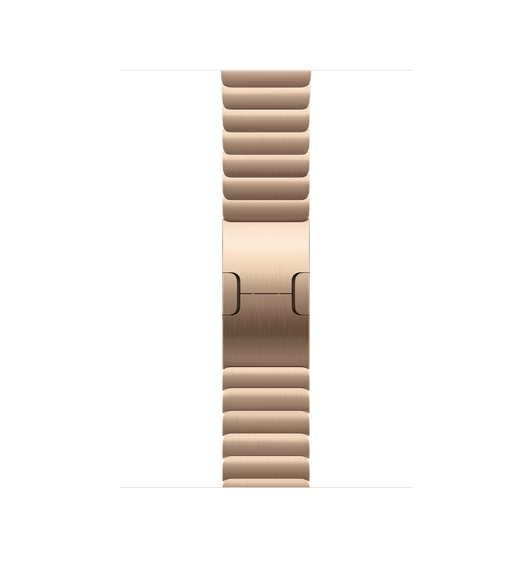 Gold Link Bracelet band, Titanium links with butterfly closure