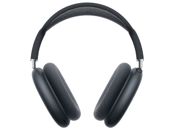 Personalisierbare AirPods Max mit individuellem Text und niedlichen oder lustigen animierten Emojis.