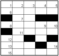 Schema del 2� mini-cruciverba