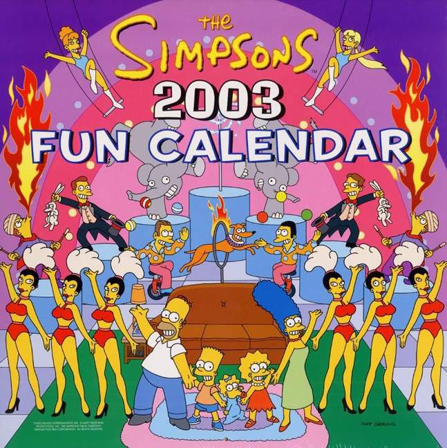 The Simpsons 2003 Fun Calendar
